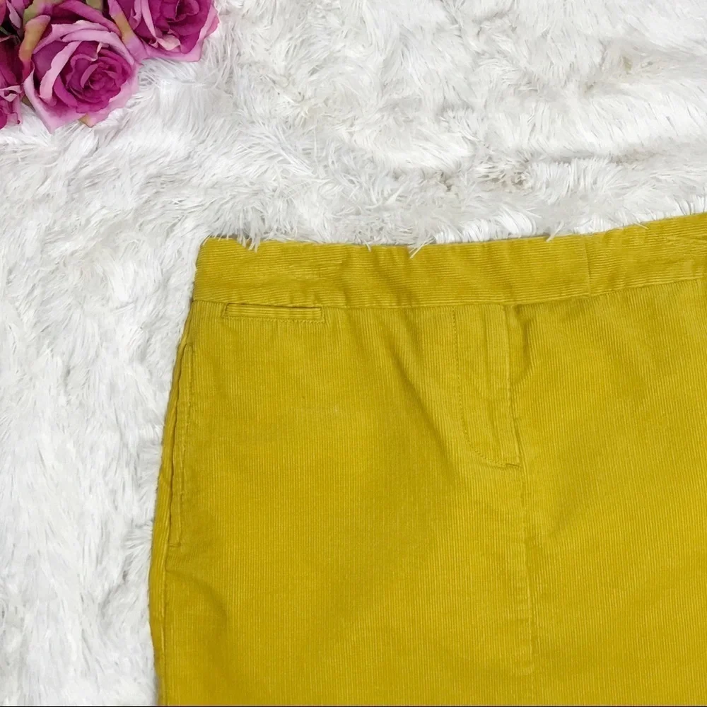 J. Crew Corduroy Skirt - Mustard Yellow - Picture 2 of 3